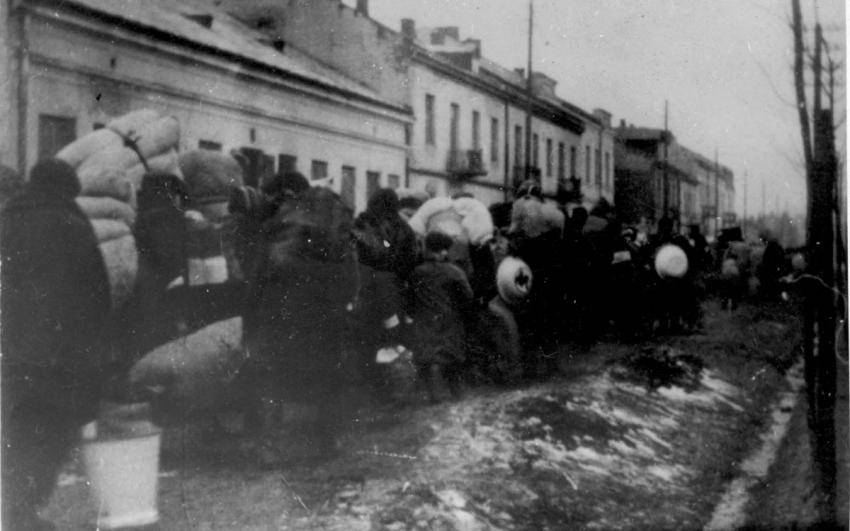 Jews from Gora Kalwaria, Poland, who were deported to the Warsaw Ghetto, February 1941