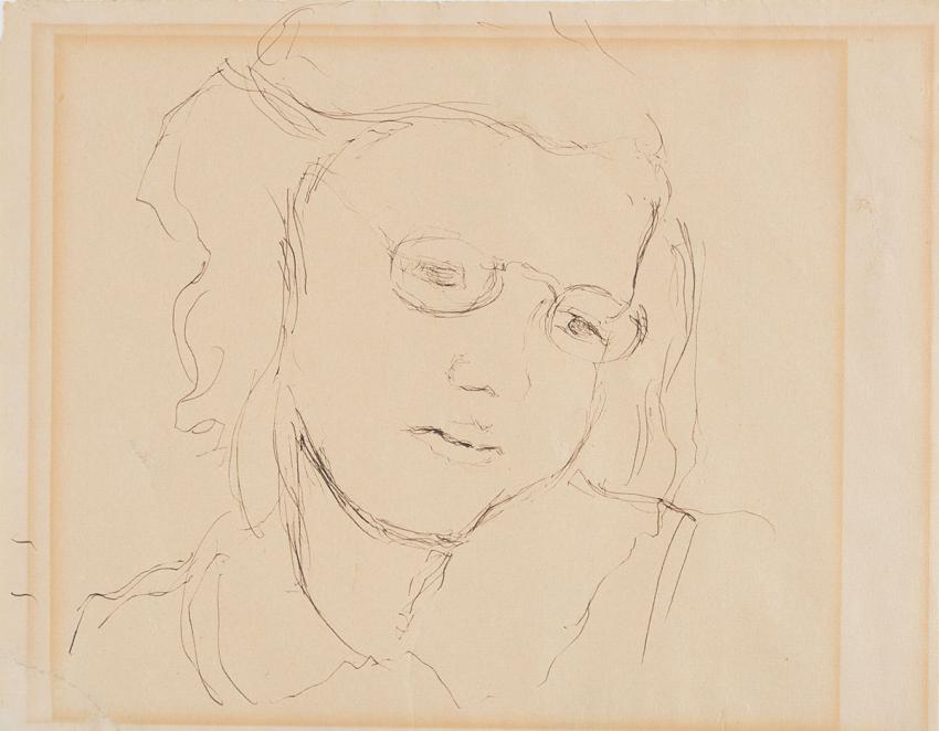 Charlotte Salomon (1917-1943). Portrait of Valerie Kaempf, aged 8, Villefranche-sur-Mer, 1939-1941 