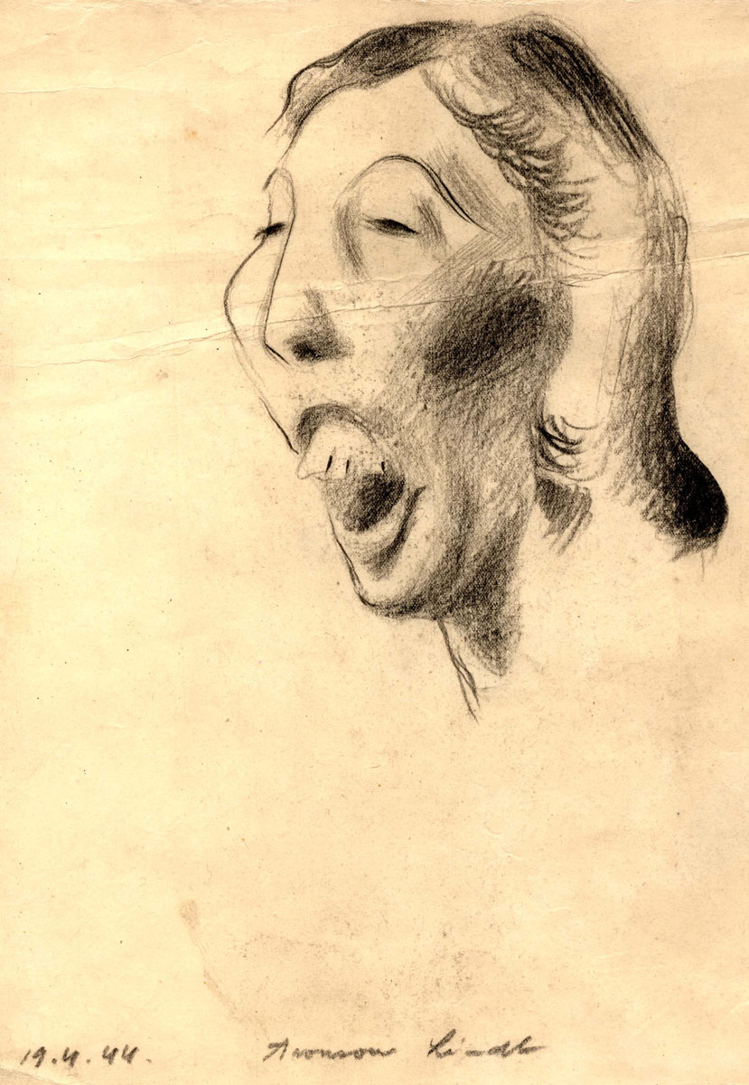 František Lukáš (Lustig) (1911-1996), Hilda Aronson-Lindt, Theresienstadt Ghetto, 1944