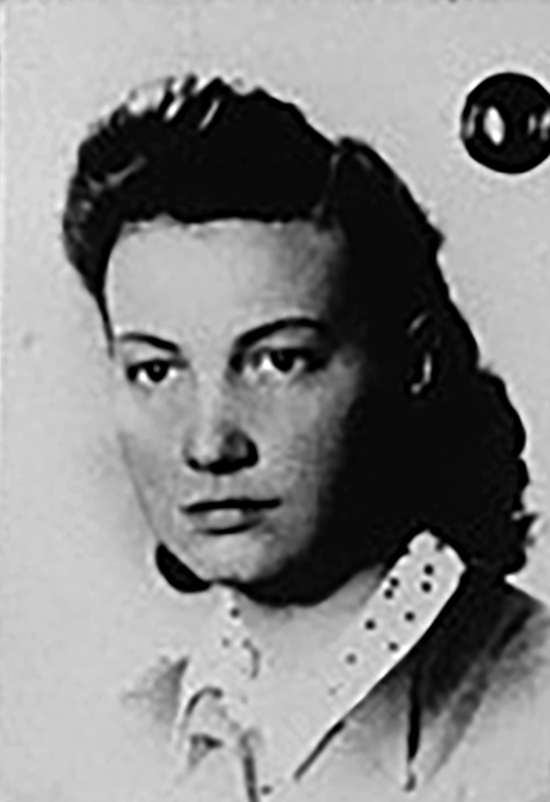 Photo used in false identification card issued in name of Stanislawa Wachalska, that was used by Feigele Peltel (now Vladka Meed) while serving as a courier for the Jewish underground in Warsaw.